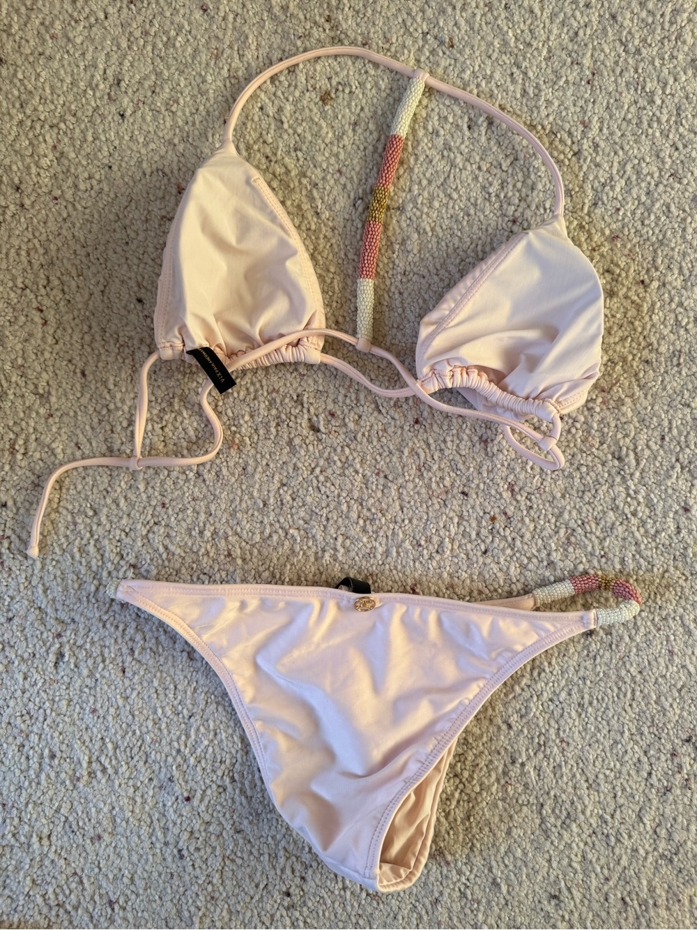 Vix Swimwear light pink bikini set size S